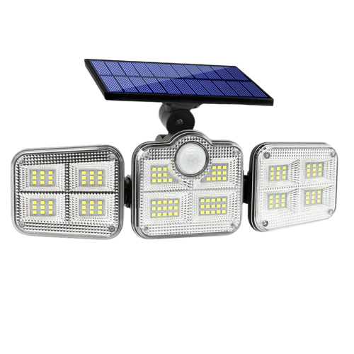 Refletor Led Solar Com 3 Cabeças 800W - EcoLight 