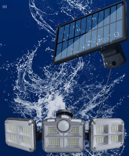 Refletor Led Solar Com 3 Cabeças 800W - EcoLight 