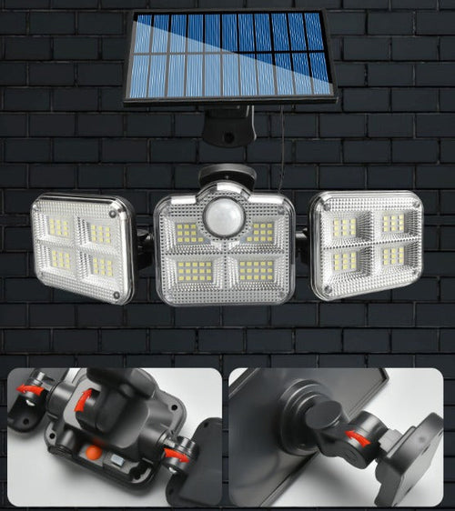 Refletor Led Solar Com 3 Cabeças 800W - EcoLight 