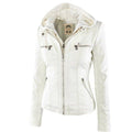 Jaqueta de Couro com Capuz - Frete Grátis FEMININO - VESTUÁRIO - JAQUETA COURO Dm Stores Branco P 