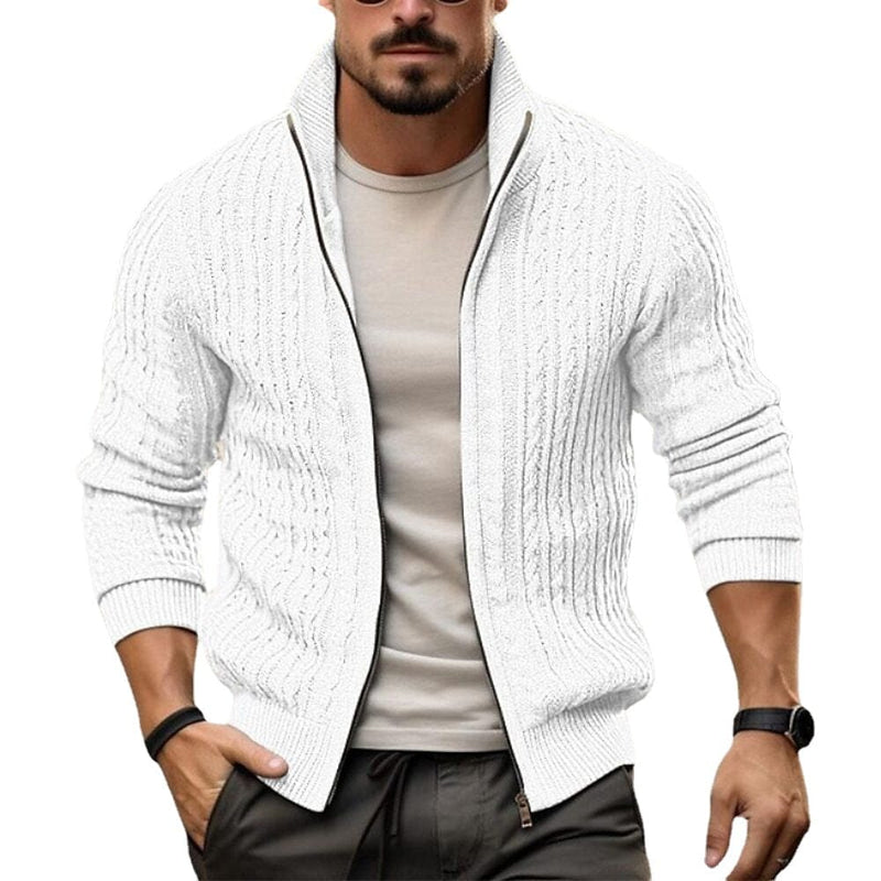 Jaqueta de Malha Grossa Masculina com Gola Alta – O seu novo Clássico para o Frio MASCULINO - JAQUETA - GOLA ALTA Dm Stores 