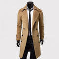 Sobretudo Masculino Slim Fit Trespassado: Estilo e Elegância para o Inverno MASCULINO - VESTUÁRIO - SOBRETUDO Dm Stores Cáqui M 