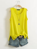 Blusa Regata Alana Roupas (Regata Feminina 1) Dashui Amarelo M 
