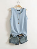 Blusa Regata Alana Roupas (Regata Feminina 1) Dashui Azul M 