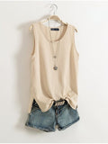 Blusa Regata Alana Roupas (Regata Feminina 1) Dashui Bege M 