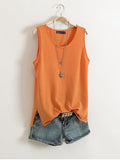 Blusa Regata Alana Roupas (Regata Feminina 1) Dashui Laranja M 