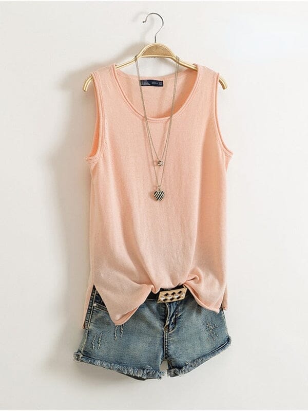 Blusa Regata Alana Roupas (Regata Feminina 1) Dashui Rosa M 