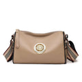 Bolsa de Couro Feminina Bella Fashion Joias & Acessórios (Bolsa 7) Dashui Cáqui 