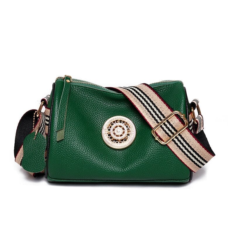 Bolsa de Couro Feminina Bella Fashion Joias & Acessórios (Bolsa 7) Dashui Verde 