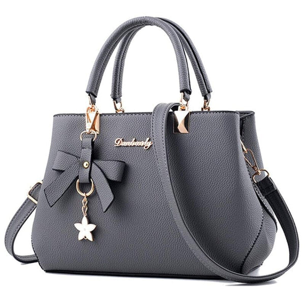 Bolsa de Couro Feminina Executive Joias & Acessórios (Bolsa 5) Dashui Cinza 