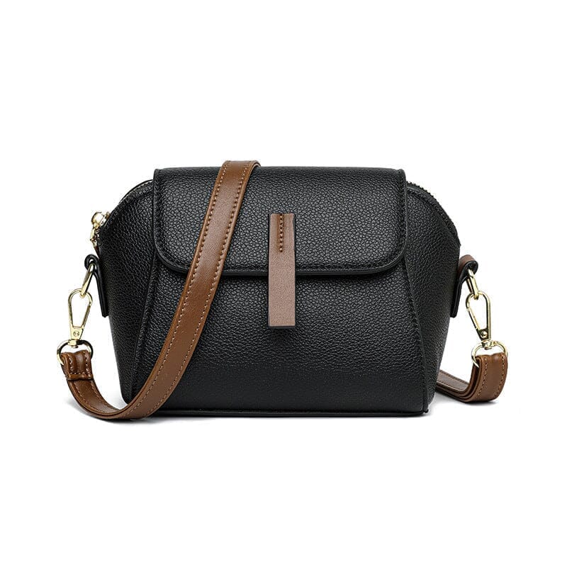 Bolsa de Couro Feminina Tiracolo - ChicEssence Joias & Acessórios (Bolsa 14) Dashui Preto 