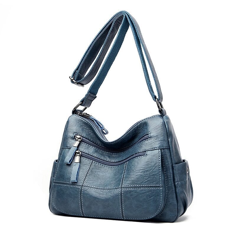 Bolsa de Couro Paris Joias & Acessórios (Bolsa 13) Dashui Azul Claro 
