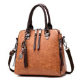 Bolsa Feminina de Couro Aurora Joias & Acessórios (Bolsa 6) Dashui Marrom 24X23X13CM 