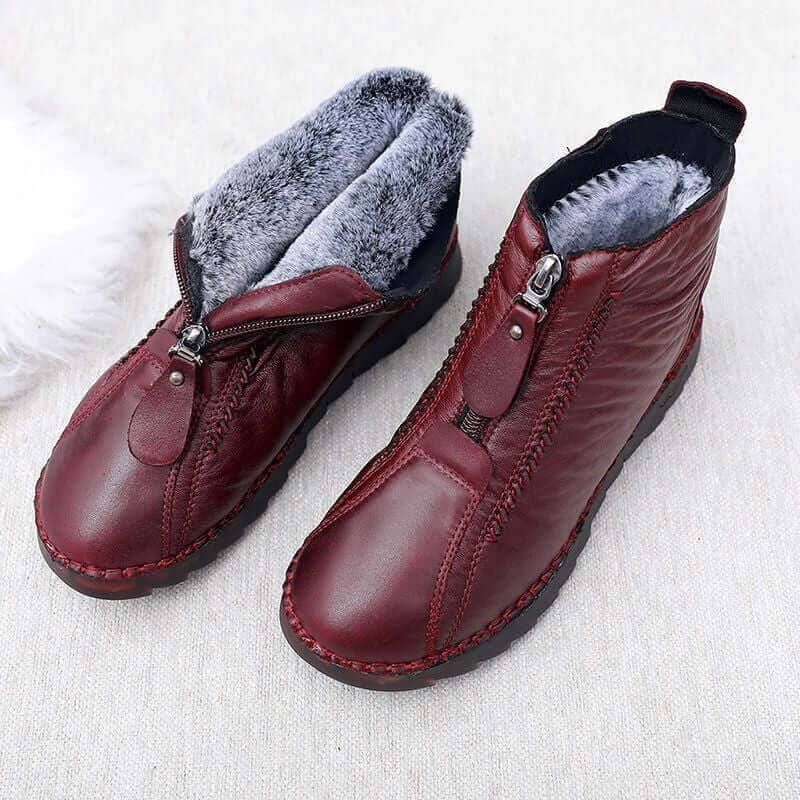 Bota de Inverno Impermeável com Interior Aveludado Hot Comfort Calçados (Bota Femina 10) Dashui 