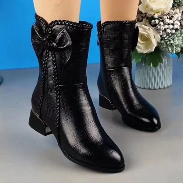 Bota Feminina de Couro Aveludada para Inverno - Winter Soft Calçados (Bota Feminina 8) Dashui 