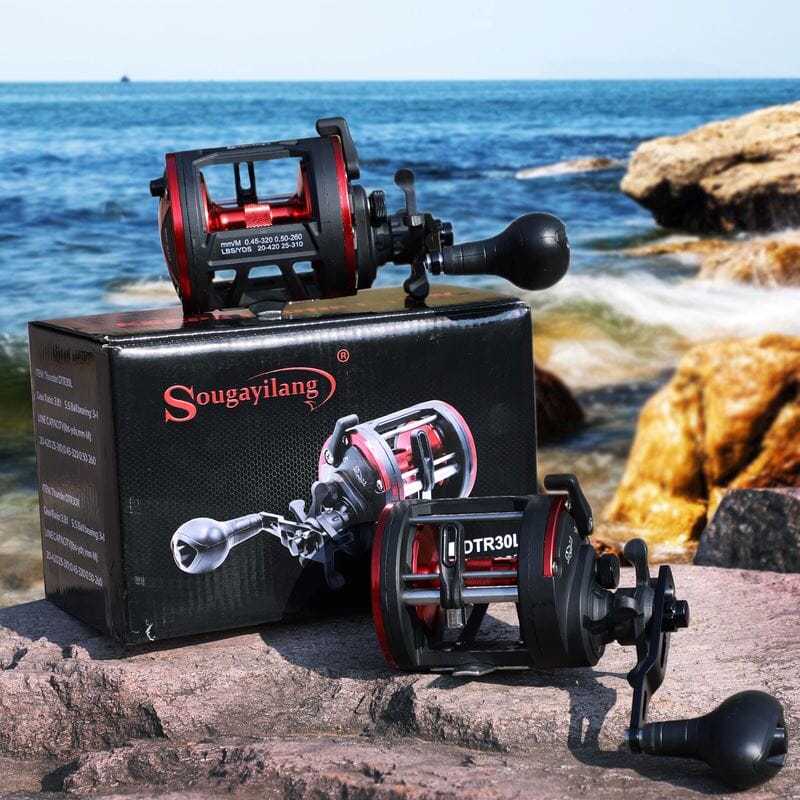 Carretilha de Pesca Perfil Alto - 25kg Max Drag 3+1 Rolamentos Sougayilang Esportes (Carretilha de Pesca 5) Dashui 