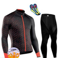Conjunto Térmico CycleResistence Ciclismo Esportes (Roupas de Ciclismo 1) Dashui Vermelho | Calça P | 55Kg 