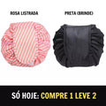 CosmeticBag - A Necessaire Definitiva (COMPRE 1 LEVE 2) Saude & Beleza (Cosméticos 1) Dashui Rosa Listrado + Preto 