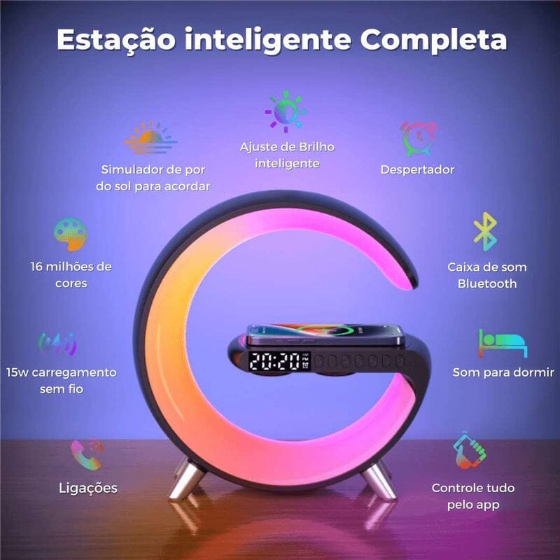 G-Speaker Smart Station Luminária, Alto Falante e Carregador Sem Fio Casa (Luminária 1) Dashui 