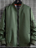 Jaqueta Bomber Classic - Jaqueta de Alto Padrão Estilo Americana Roupas (Jaqueta Masculina 8) Dashui Verde Militar PP 