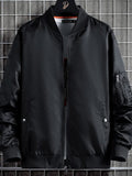 Jaqueta Bomber Classic - Jaqueta de Alto Padrão Estilo Americana Roupas (Jaqueta Masculina 8) Dashui Preto PP 