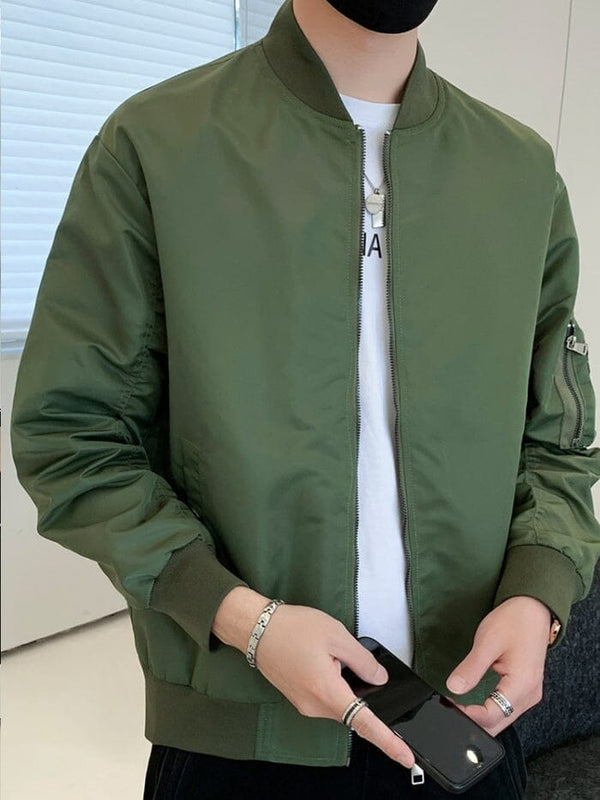 Jaqueta Bomber Classic - Jaqueta de Alto Padrão Estilo Americana Roupas (Jaqueta Masculina 8) Dashui 