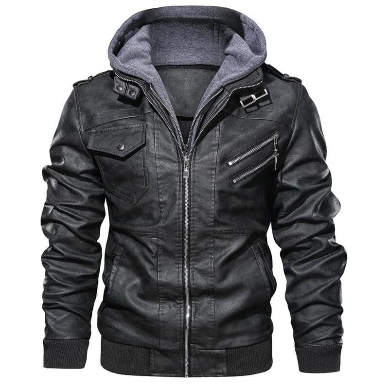 Jaqueta Imponence - Clássica em Couro PU Outono/Inverno 2023 Roupas (Jaqueta Masculina 6) Dashui Preto PP 