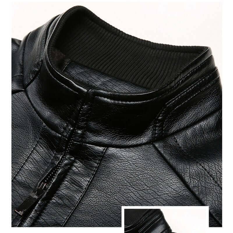 Jaqueta Masculina de Couro Michigan Elegante Roupas (Jaqueta Masculina 11) Dashui 