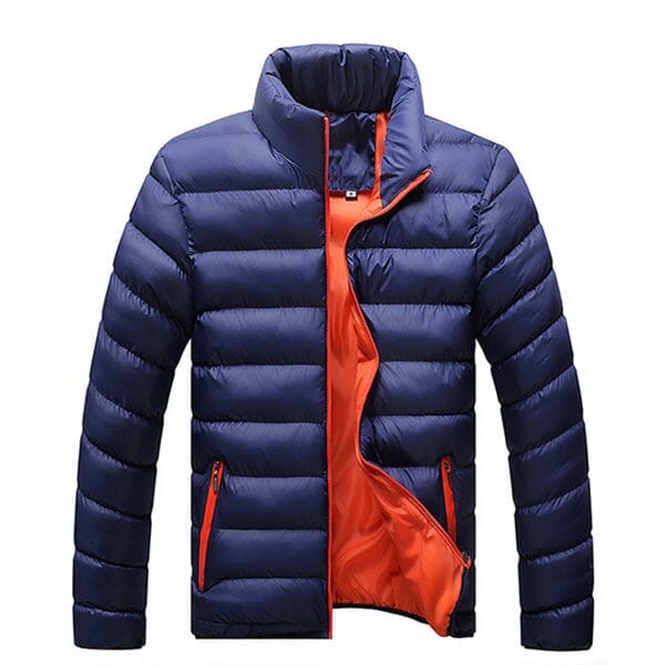Jaqueta Masculina Impermeável com Forro Interno Aquecido Roupas (Jaqueta Masculina 12) Dashui Azul e Vermelho P 