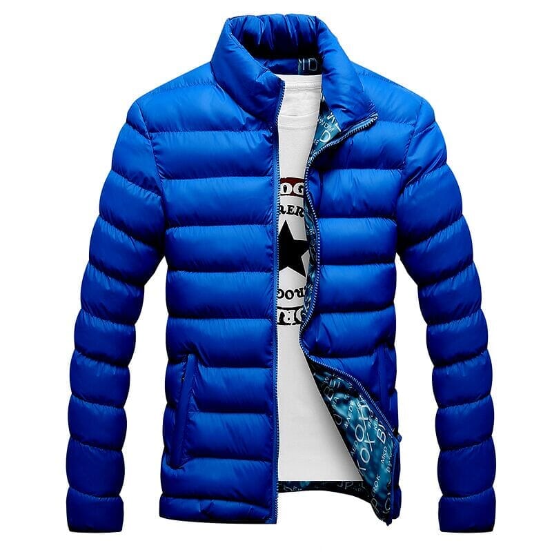 Jaqueta Masculina Impermeável com Forro Interno Aquecido Roupas (Jaqueta Masculina 12) Dashui Azul P 