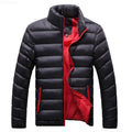 Jaqueta Masculina Impermeável com Forro Interno Aquecido Roupas (Jaqueta Masculina 12) Dashui Preto e Vermelho P 