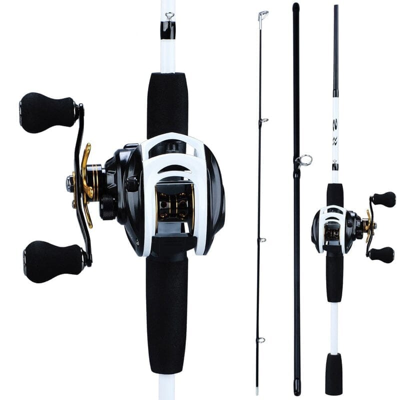 Kit de Pesca Carretilha Premium 10 Rolamentos + Vara Premium Esportes (Carretilha de Pesca 4) Dashui Mão Esquerda 