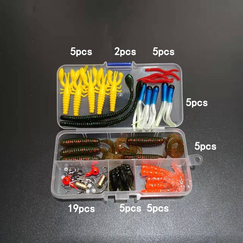 Kit para Pesca com 164 Peças - Linha, Anzol e Iscas Artificiais Esportes (Isca 1) Dashui 