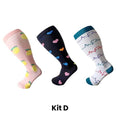 Meias de Compressão ConfortLife Plus Size (Kit 3 Pares) Roupas (Meias 2) Dashui KIT D XX 