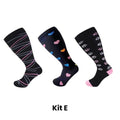 Meias de Compressão ConfortLife Plus Size (Kit 3 Pares) Roupas (Meias 2) Dashui KIT E XX 