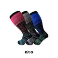 Meias de Compressão ConfortLife Plus Size (Kit 3 Pares) Roupas (Meias 2) Dashui KIT G XX 