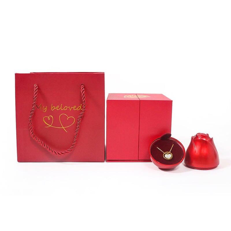 Presente Rosa Box "Eu Amo Você" em 100 Idiomas Joias & Acessórios (Colar 3) Dashui 