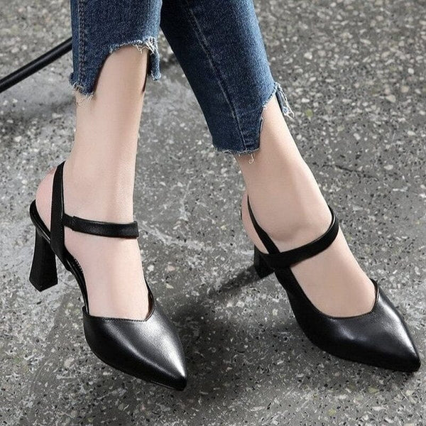 Sapato Salto Ortopédico Luxo Inverno 2023 - Compre 1 Leve 2 Calçados (Sapato Feminino 2) Dashui Preto Preto 33