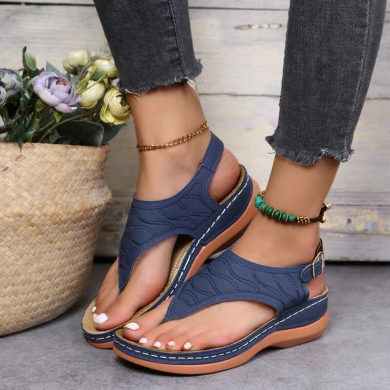 Sandália Feminina Ortopédica Calçados (Sandália Feminina 10) Dashui 33 Azul 