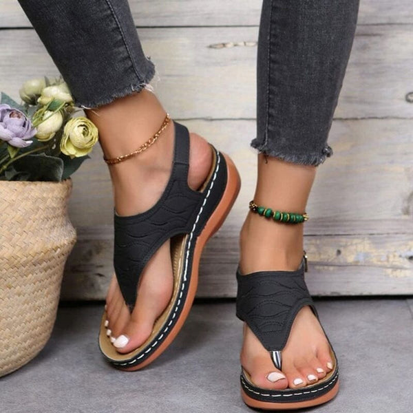 Sandália Feminina Ortopédica Calçados (Sandália Feminina 10) Dashui 33 Preto 