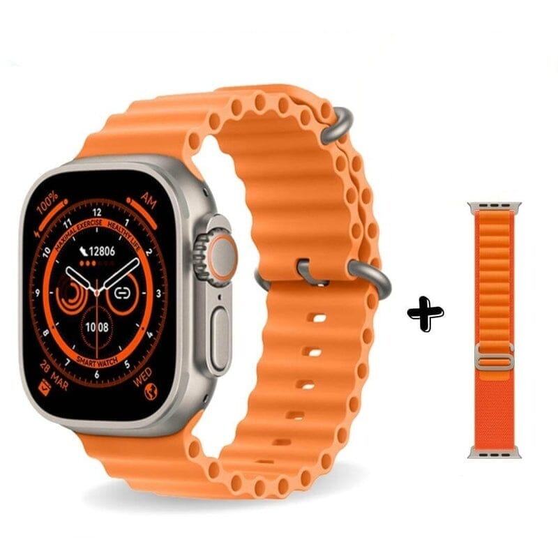 Smartwatch Serie 8 Ultra Pulseira Extra Joias & Acessórios (Smartwatch 1) Dashui Laranja 